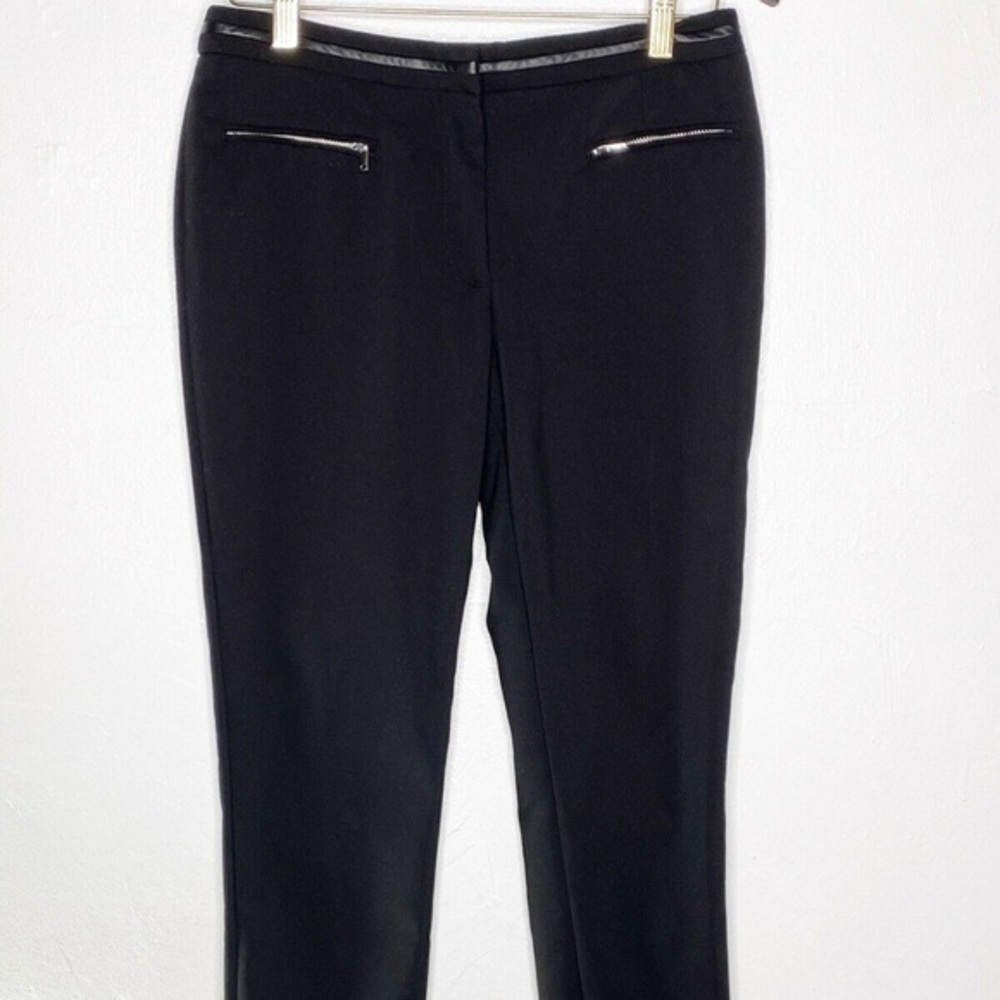 H&M Leather Trim & Zipper Dress Pants